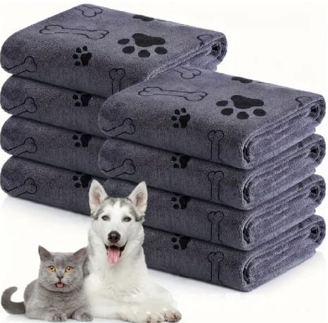 Toalla súper absorbente: seca rápido a perros y gatos
