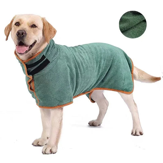 Toalla‑bata absorbente para perros y gatos