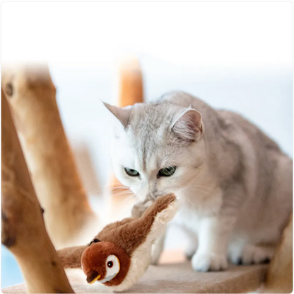 Juguete peluche con movimiento: ¡vuela y divierte a tu gato!