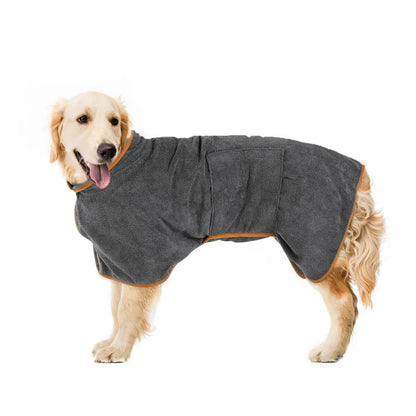 Toalla‑bata absorbente para perros y gatos
