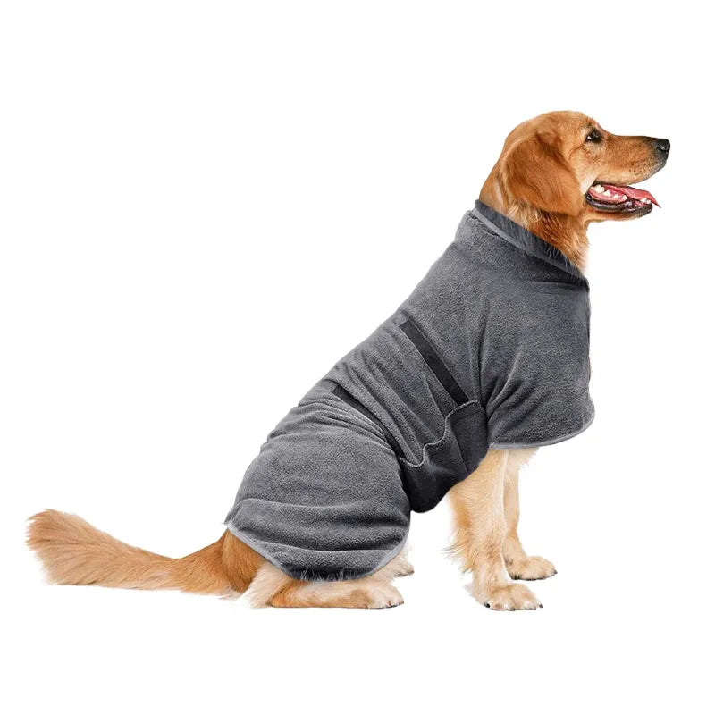 Toalla‑bata absorbente para perros y gatos