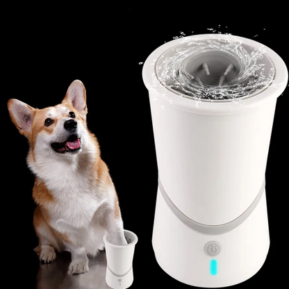 Limpiapiés eléctrico para mascotas: limpia y masajea patitas